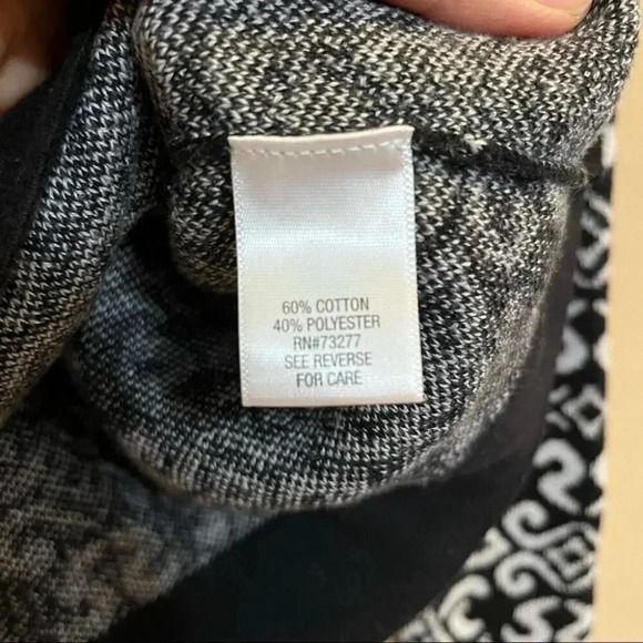 Croft & Barrow Black & White Knit Sweater Womens Small S Pullover - Picture 4 of 7